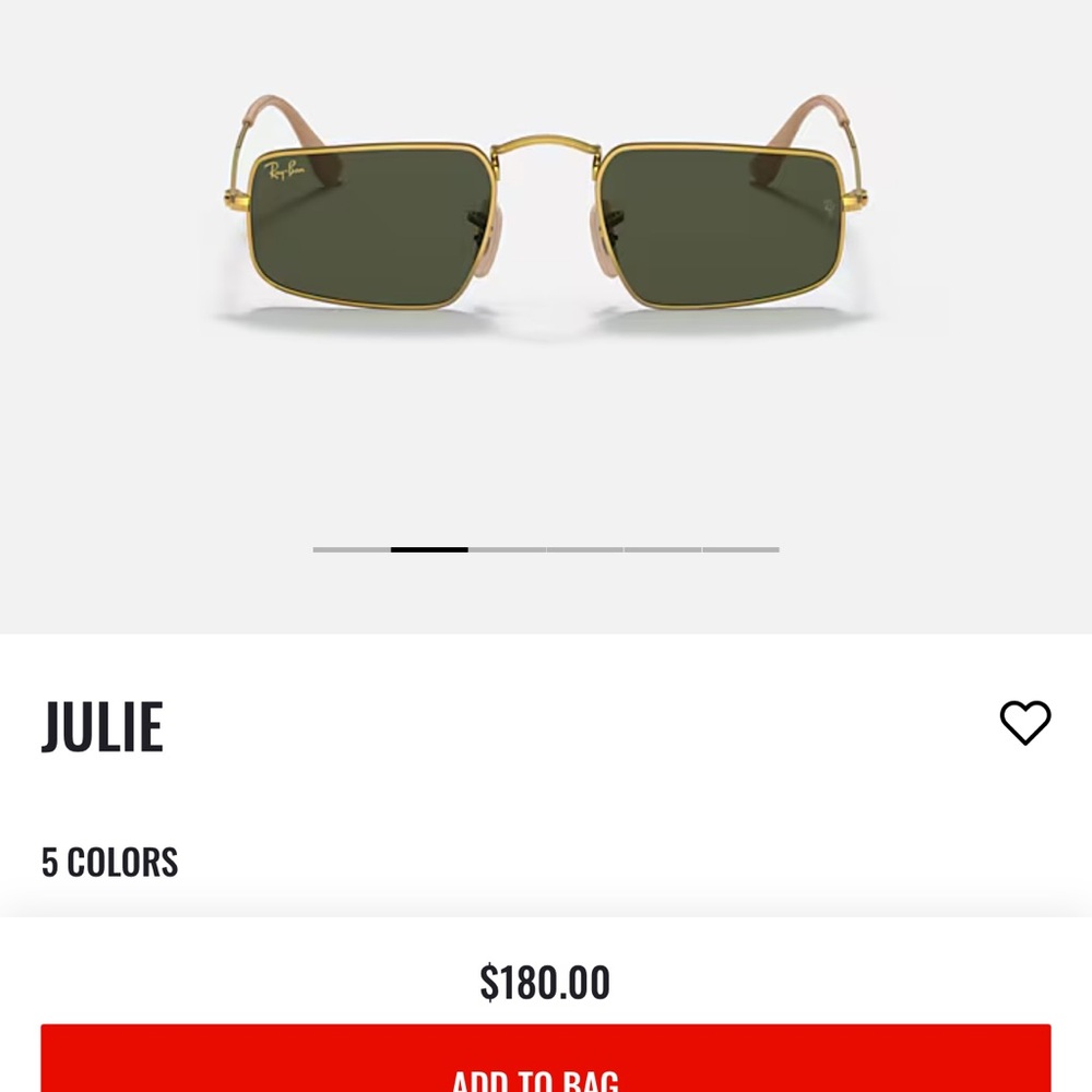 Ray-Ban Julie Sunglasses Rare Find. Larger Style.